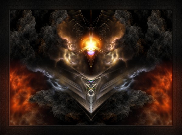 Light Of The Dragon Fractal Art Composition by xzendor7